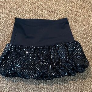Zara Black Sequin Mini Skirt